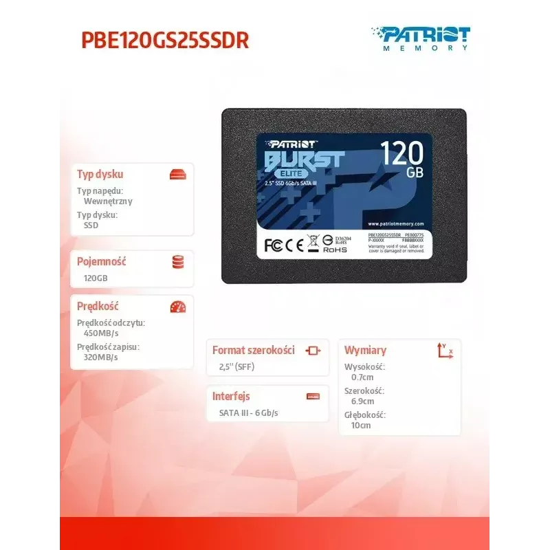 SSD disks 120GB Burst Elite 450/320MB/s SATA III 2.5