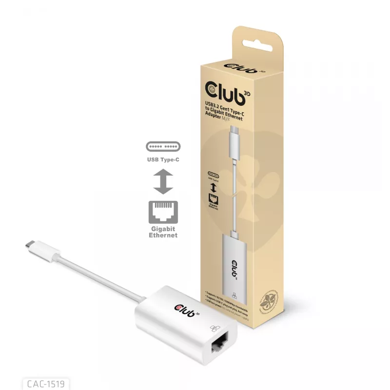 USB3.2 Gen1 Type-C uz Gigabit Ethernet adapteris CLUB3D CAC-1519