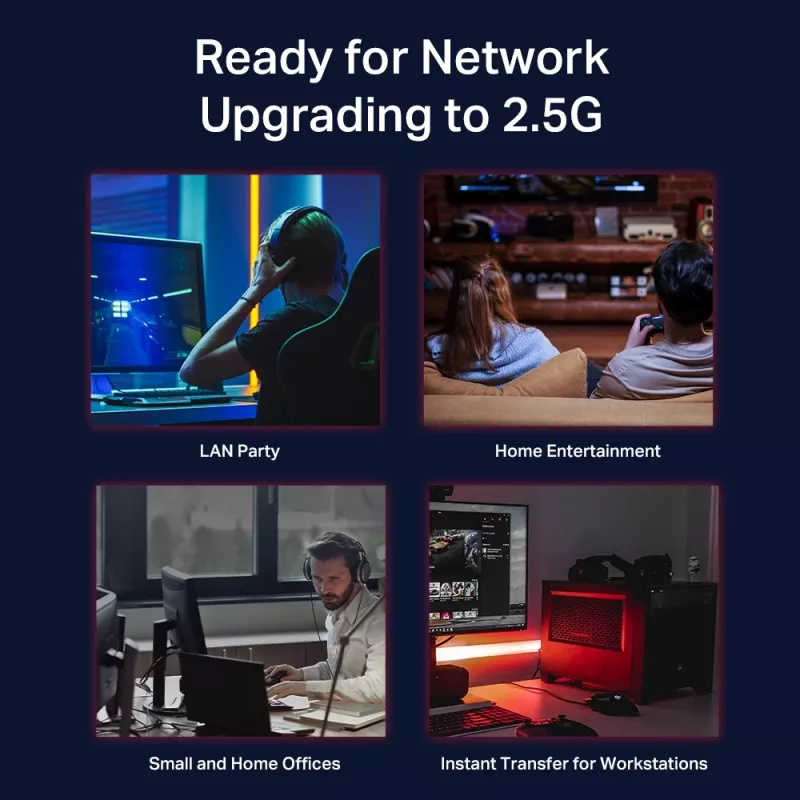 Nepārvaldāms slēdzis TP-Link TL-SG105-M2 5 portu 2.5G galddatora slēdzis