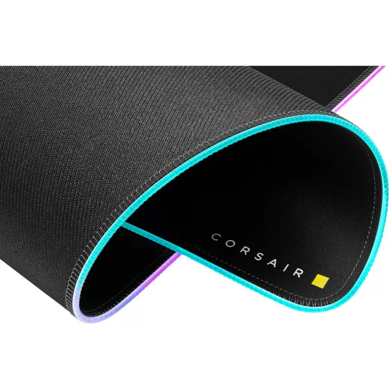 Spēļu peles paliktnis CORSAIR MM700 RGB — 930×400 mm, 4 mm biezums, gumijas pamatne, ar USB darbināms LED fona apgaismojums, melns