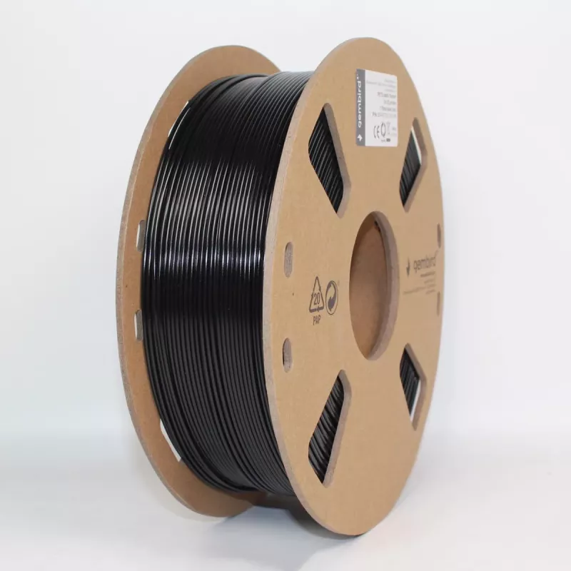 3D drukas materiāls Gembird 3DP-PETG1.75-01-BK