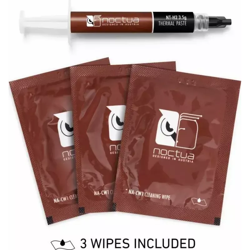 Termopasta Noctua NT-H2 siltuma novades maisījums 3,5 g — pelēka, darba temperatūra -50–200 °C, blīvums 2,81 g/cm³, tilpums 1,2 ml