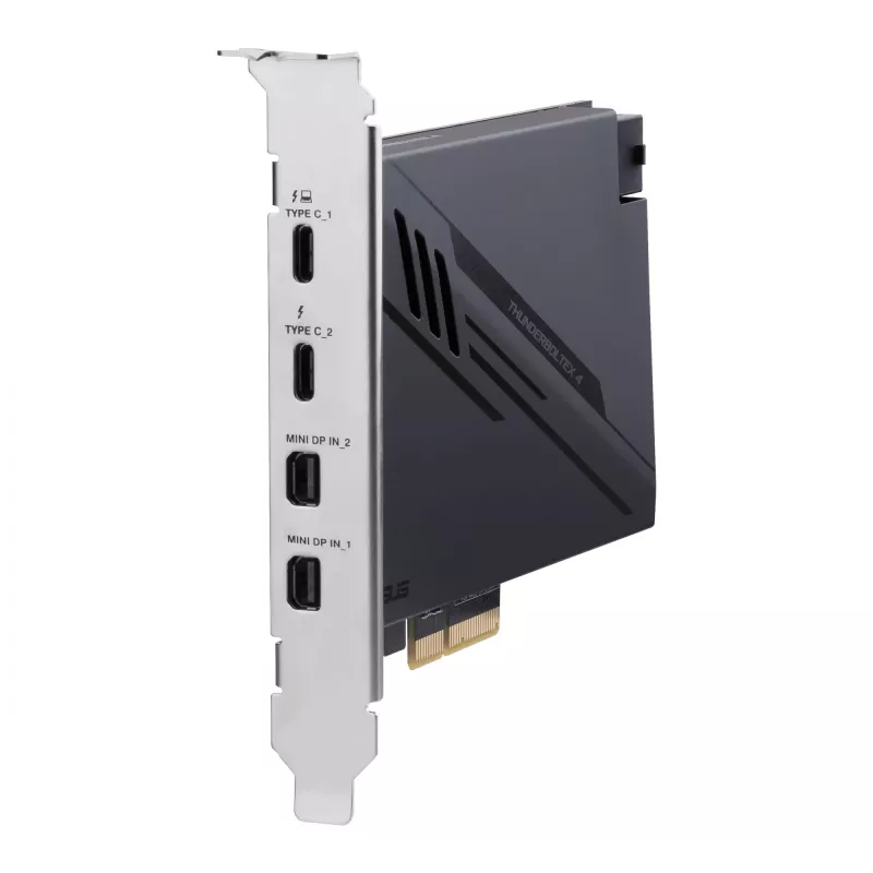 ASUS ThunderboltEX 4 interfeisa kartes/adapteris Iekšējais Mini DisplayPort, PCIe, Thunderbolt, USB 2.0, USB 3.2 Gen 2 (3.1 Gen 2)