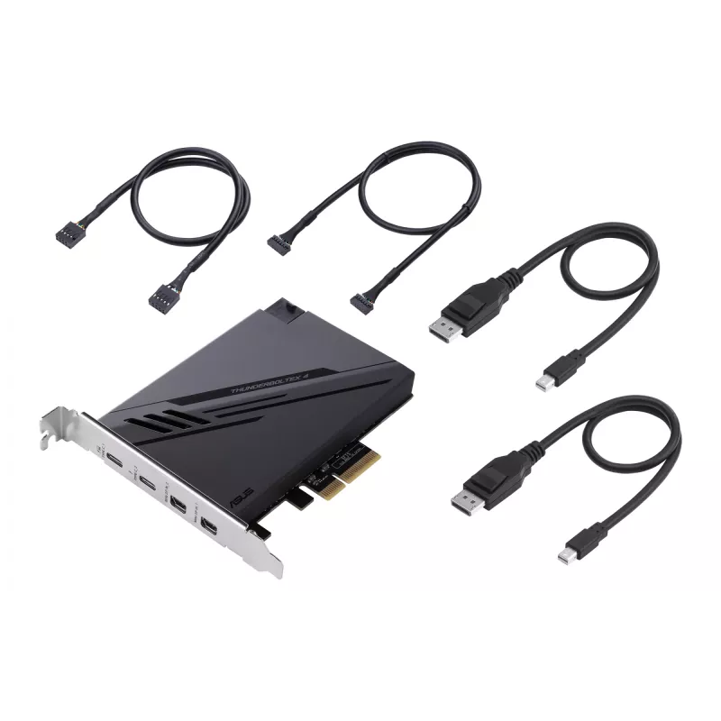 ASUS ThunderboltEX 4 interfeisa kartes/adapteris Iekšējais Mini DisplayPort, PCIe, Thunderbolt, USB 2.0, USB 3.2 Gen 2 (3.1 Gen 2)