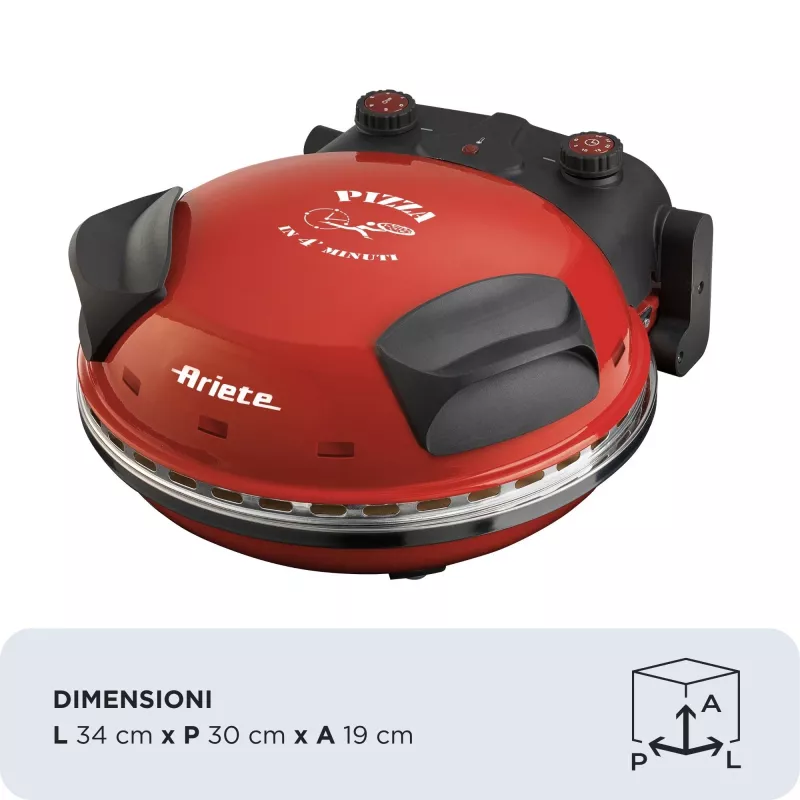 Picu krāsns Ariete 0909/10 1200 W Melns Sarkans 1 pica 33 cm