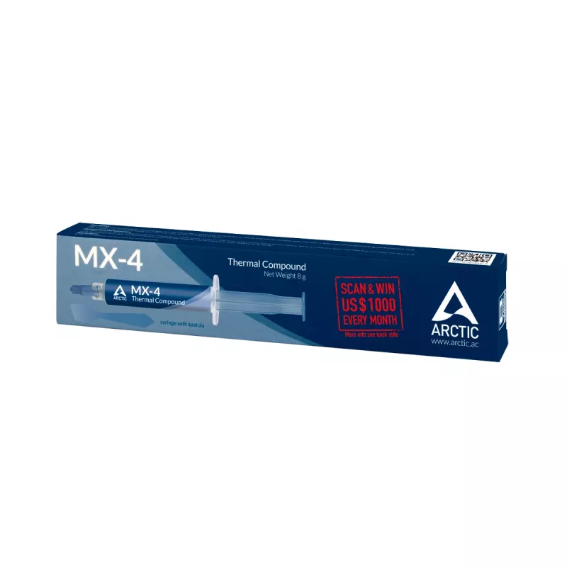 ARCTIC MX-4 augstākās veiktspējas termiskā pasta, Termopasta, 2.5 g/cm³, Zila, 8 g, 1 gab., 128 mm