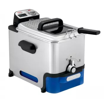 Tefal Oleoclean Pro Inox & Design FR8040 Single 3.5 L 2300 W melns, nerūsējošais tērauds
