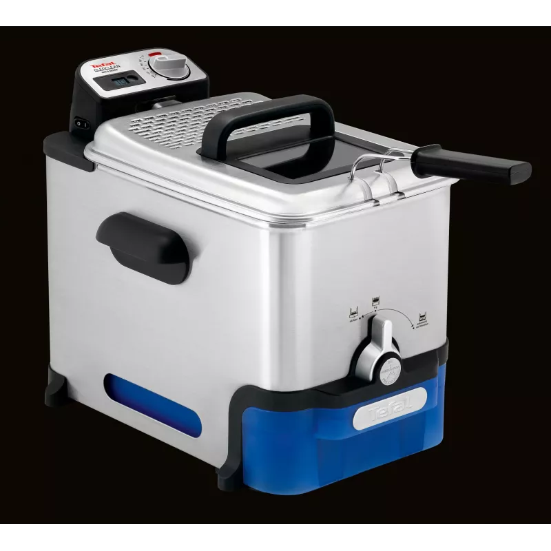 Tefal Oleoclean Pro Inox & Design FR8040 Single 3.5 L 2300 W melns, nerūsējošais tērauds