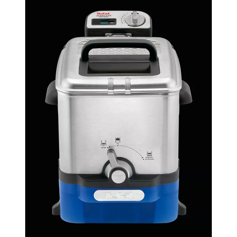 Tefal Oleoclean Pro Inox & Design FR8040 Single 3.5 L 2300 W melns, nerūsējošais tērauds