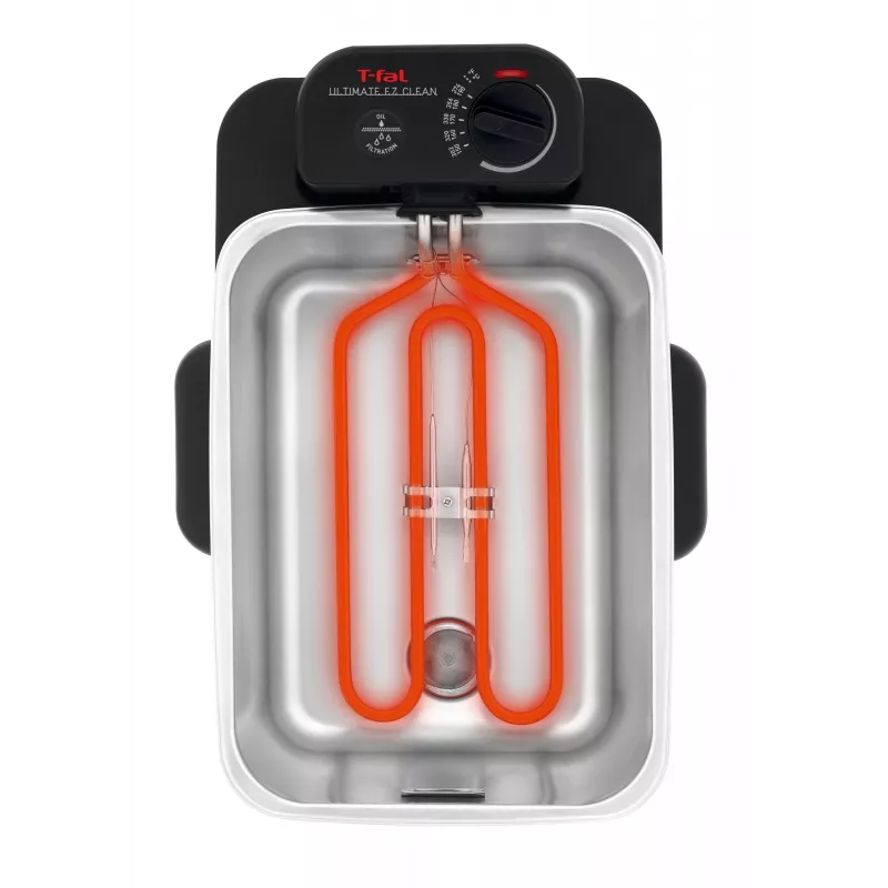 Tefal Oleoclean Pro Inox & Design FR8040 Single 3.5 L 2300 W melns, nerūsējošais tērauds