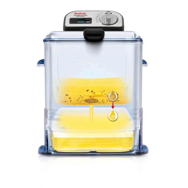 Tefal Oleoclean Pro Inox & Design FR8040 Single 3.5 L 2300 W melns, nerūsējošais tērauds