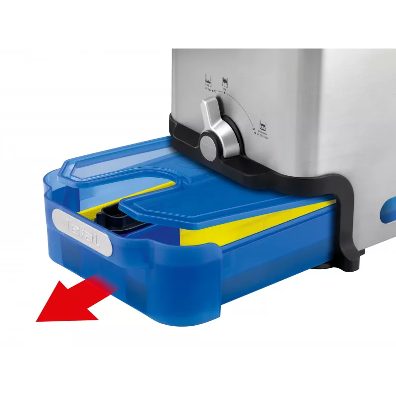 Tefal Oleoclean Pro Inox & Design FR8040 Single 3.5 L 2300 W melns, nerūsējošais tērauds