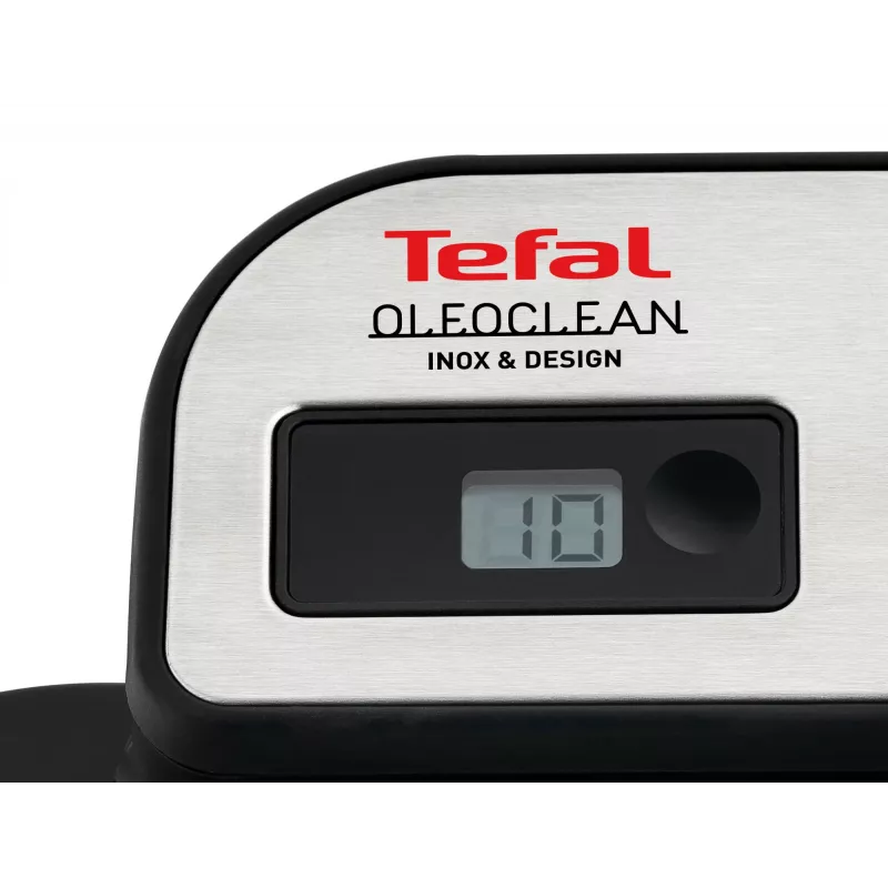 Tefal Oleoclean Pro Inox & Design FR8040 Single 3.5 L 2300 W melns, nerūsējošais tērauds