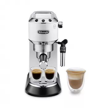 Espresso automāts De’Longhi EC 685.W — pusautomātisks, 1,1 L ūdens tvertne, 15 bāri, termobloks, tvaika putotājs
