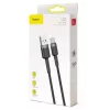 BASEUS pīts Cafule ātrās uzlādes kabelis - USB Typee-A uz Type-C 2A - 3m - pelēks/melns (neilons)