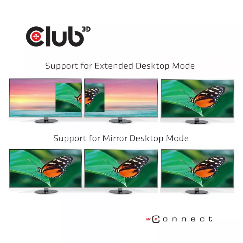 CLUB3D USB Type C 3.2 Gen1 Triple Display Dynamic PD Charging Dock 100W PD lādētāja dokstacija