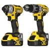 Bezvadu elektroinstrumentu kombinētais komplekts DeWalt DCK266P2T — 18V, 2×5.0Ah akumulatori, trieciengrieznis un kombinētais urbis, lādētājs, kaste