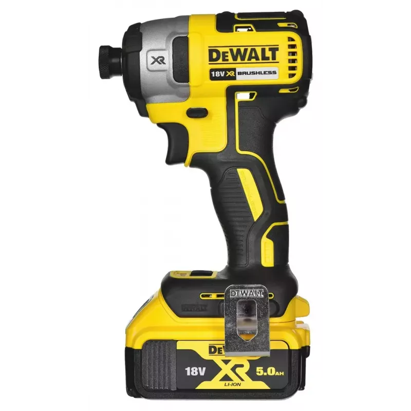 Bezvadu elektroinstrumentu kombinētais komplekts DeWalt DCK266P2T — 18V, 2×5.0Ah akumulatori, trieciengrieznis un kombinētais urbis, lādētājs, kaste