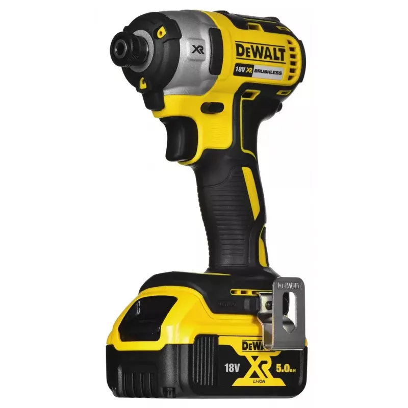 Bezvadu elektroinstrumentu kombinētais komplekts DeWalt DCK266P2T — 18V, 2×5.0Ah akumulatori, trieciengrieznis un kombinētais urbis, lādētājs, kaste