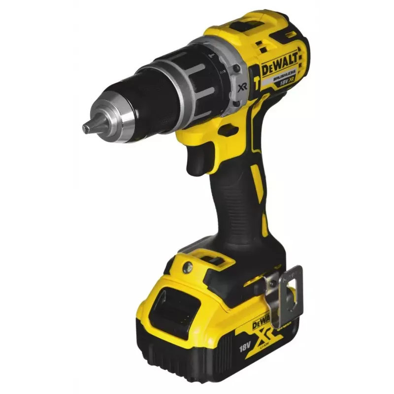 Bezvadu elektroinstrumentu kombinētais komplekts DeWalt DCK266P2T — 18V, 2×5.0Ah akumulatori, trieciengrieznis un kombinētais urbis, lādētājs, kaste