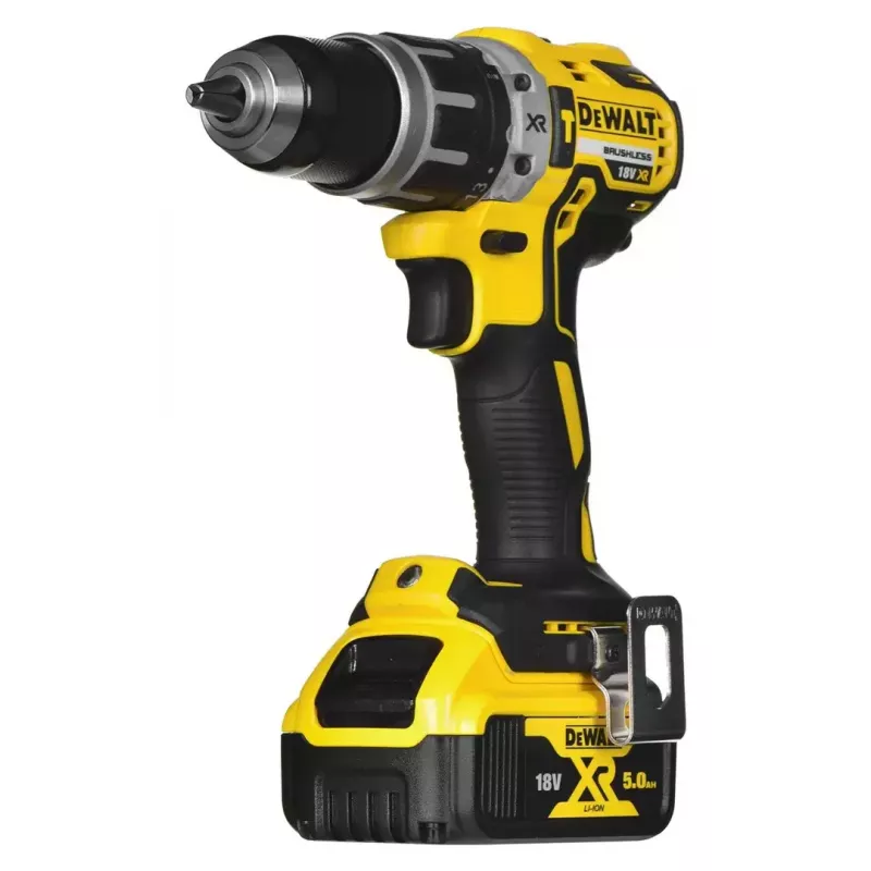 Bezvadu elektroinstrumentu kombinētais komplekts DeWalt DCK266P2T — 18V, 2×5.0Ah akumulatori, trieciengrieznis un kombinētais urbis, lādētājs, kaste