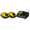 Bezvadu elektroinstrumentu kombinētais komplekts DeWalt DCK266P2T — 18V, 2×5.0Ah akumulatori, trieciengrieznis un kombinētais urbis, lādētājs, kaste