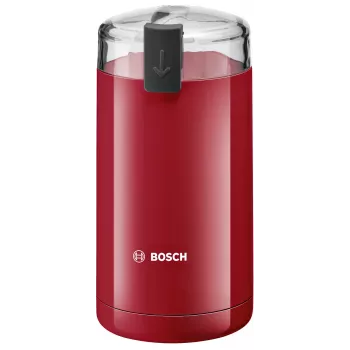 Asmeņu kafijas dzirnaviņas Bosch TSM6A014R, 75 g ietilpība, 180 W, nerūsējošā tērauda asmeņi, sarkanas