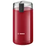 Asmeņu kafijas dzirnaviņas Bosch TSM6A014R, 75 g ietilpība, 180 W, nerūsējošā tērauda asmeņi, sarkanas