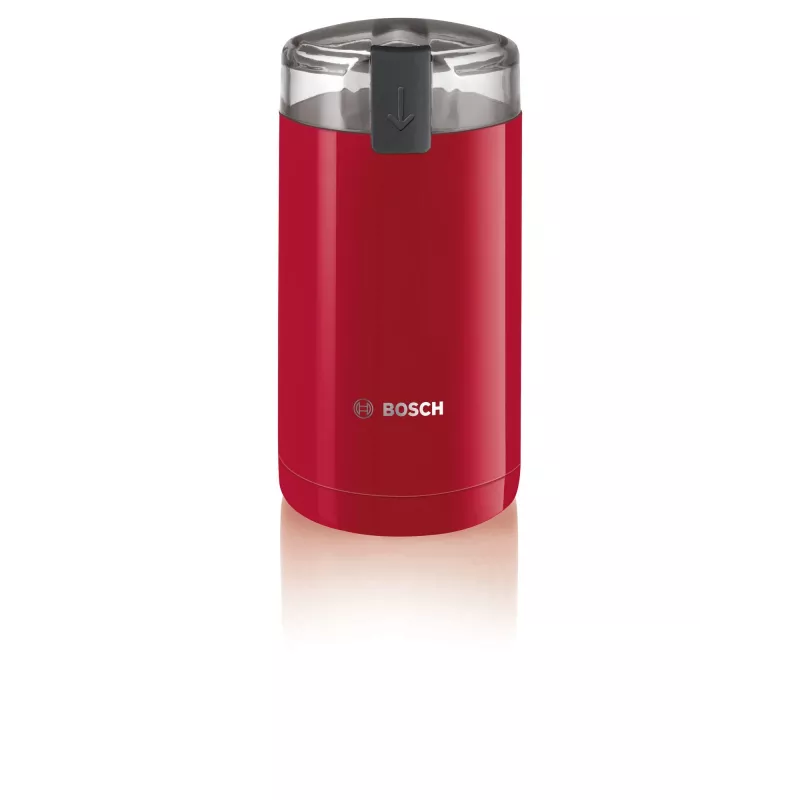 Asmeņu kafijas dzirnaviņas Bosch TSM6A014R, 75 g ietilpība, 180 W, nerūsējošā tērauda asmeņi, sarkanas
