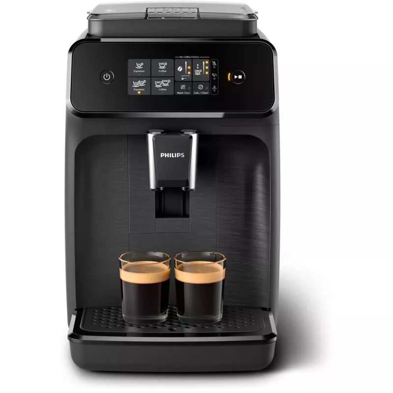Espresso automāts Philips EP1200/00 — pilnībā automātisks, 1,8 L ūdens tvertne, 15 bāri, keramikas dzirnaviņas, 275 g pupiņu tvertne