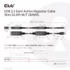 CLUB3D USB 3.2 Gen1 aktīvais atkārtotāja kabelis 10 m / 32.8ft M/F 28AWG