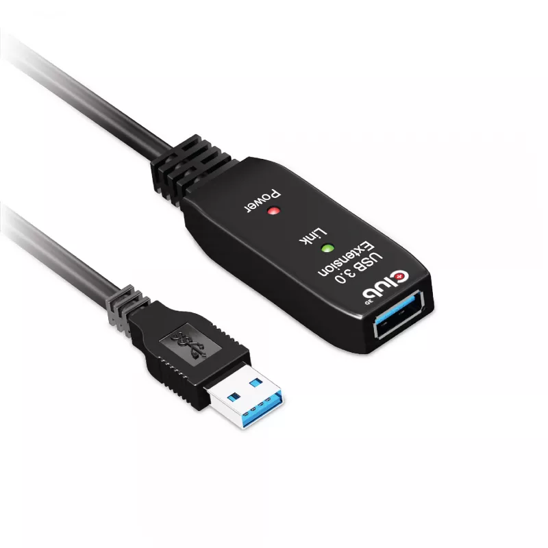 CLUB3D USB 3.2 Gen1 aktīvais retranslācijas kabelis 5m/16.4 pēdas M/F 28AWG