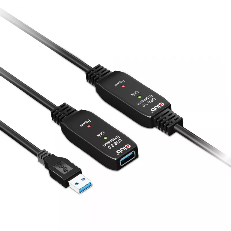 CLUB3D USB 3.2 Gen1 aktīvais atkārtotāja kabelis 15 m/ 49.2 ft M/F 28AWG