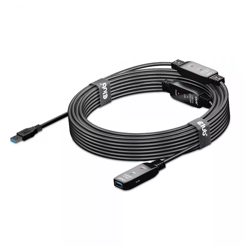 CLUB3D USB 3.2 Gen1 aktīvais atkārtotāja kabelis 15 m/ 49.2 ft M/F 28AWG