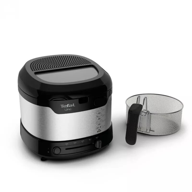 Tefal Uno FF215D Viena 1,8 L Brīvi stāvoša 1600 W Fritieris Melns, nerūsējošais tērauds