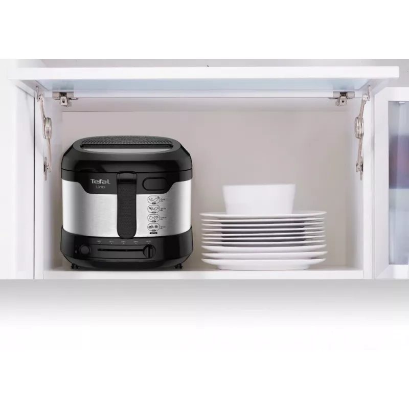 Tefal Uno FF215D Viena 1,8 L Brīvi stāvoša 1600 W Fritieris Melns, nerūsējošais tērauds