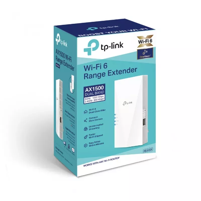 TP-Link RE500X tīkla paplašinātājs Tīkla raidītājs un uztvērējs Balts 1000 Mbit/s