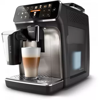 Espresso automāts Philips EP5447/90 — pilnībā automātisks, 1,8 L ūdens tvertne, 275 g pupiņu tvertne, 15 bāri, 0,26 L piena tvertne