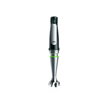 Braun MQ 7025X 0,6 L iegremdējamais blenderis 1000 W Melns, Nerūsējošais tērauds