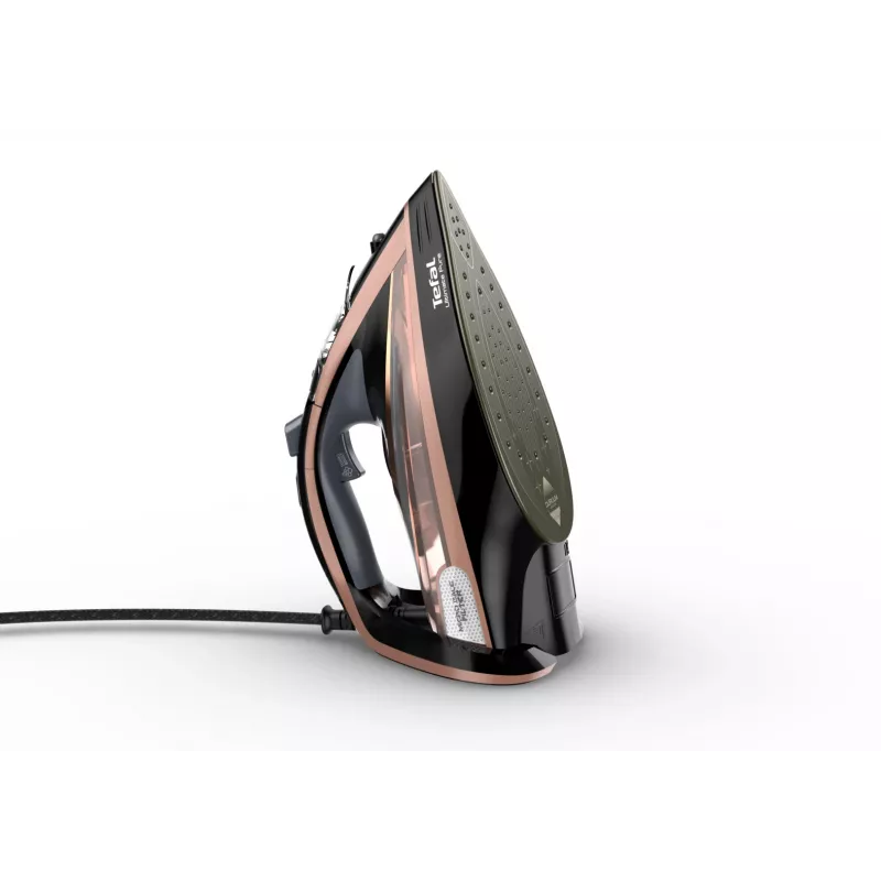 Tvaika gludeklis Tefal FV9845 — 3200 W, 60 g/min nepārtraukts tvaiks, 350 ml tvertne, vertikāls tvaiks, 1,45 kg, Melns/Varš