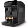Espressa automāts Philips EP1220/00 — pilnībā automātisks, 1,8 L ūdens tvertne, 275 g pupiņu tvertne, 15 bāri, keramikas dzirnaviņas, 12 malšanas iestatījumi, melns