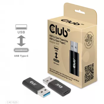 CLUB3D USB 3.2 Gen1 Tips A uz USB 3.2 Gen1 Type C adapters M/F