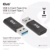 CLUB3D USB 3.2 Gen1 Tips A uz USB 3.2 Gen1 Type C adapters M/F