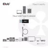 CLUB3D USB 3.2 Gen1 Tips A uz USB 3.2 Gen1 Type C adapters M/F