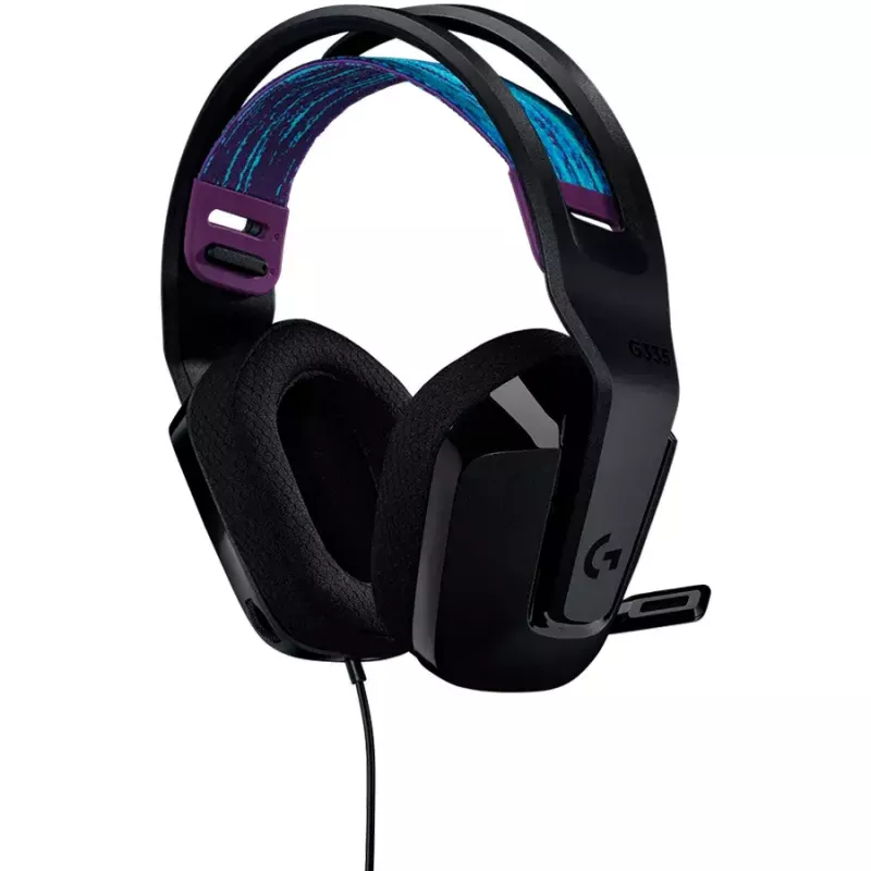 Logitech G G335 austiņas ar galvas saiti, 3.5 mm savienotājs, melna