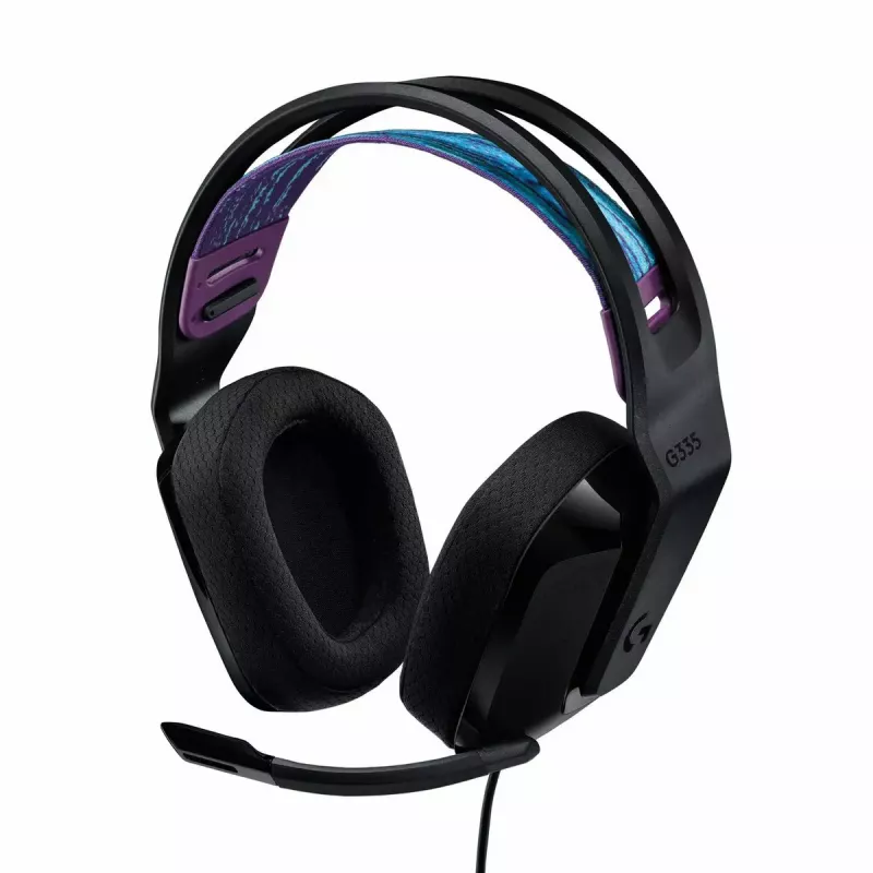 Logitech G G335 austiņas ar galvas saiti, 3.5 mm savienotājs, melna
