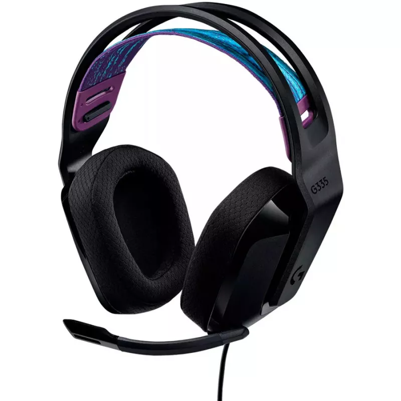Logitech G G335 austiņas ar galvas saiti, 3.5 mm savienotājs, melna