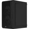 PC korpuss AEROCOOL CS107V2 Mini Tower — Melns, microATX/Mini-ITX, 2x120mm ventilatori, 1x3.5 collu + 2x2.5 collu nodalījumi