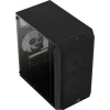 PC korpuss AEROCOOL CS107V2 Mini Tower — Melns, microATX/Mini-ITX, 2x120mm ventilatori, 1x3.5 collu + 2x2.5 collu nodalījumi
