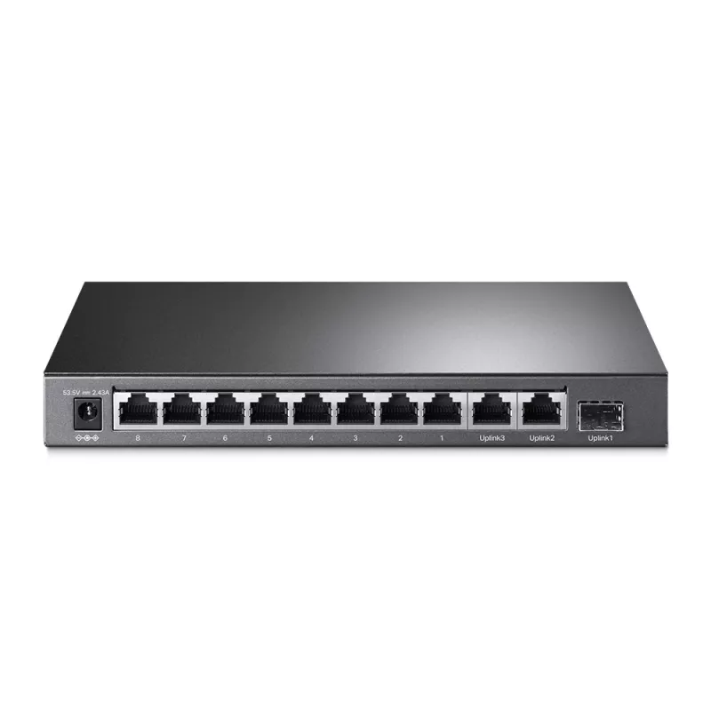 TP-Link TL-SG1210MP tīkla slēdzis Nepārvaldāms Gigabit Ethernet (10/100/1000) Power over Ethernet (PoE) Melns